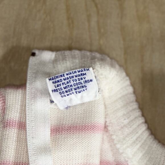 Carriage Boutiques Baby Girl Pink Knit Romper 3M Footed One Piece Vintage - Picture 6 of 6